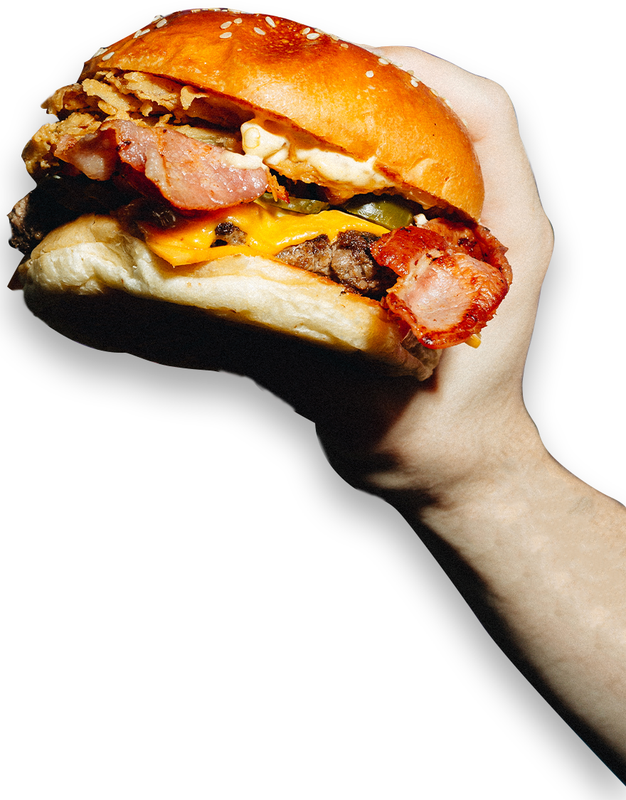 burger hand