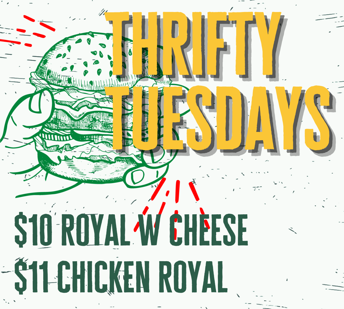 RoyAl's Chicken and Burger Specials: Thrifty Tuesdays