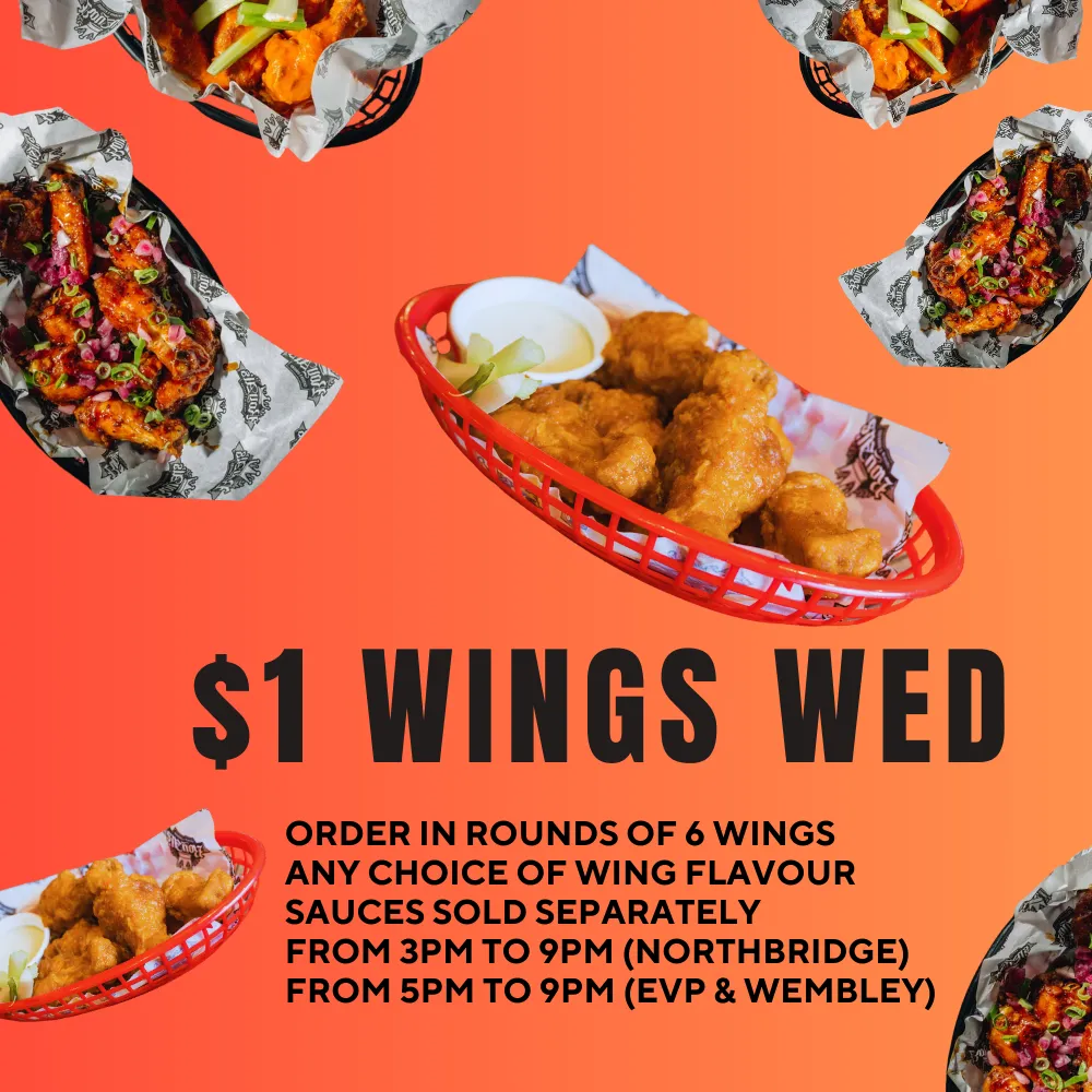 RoyAl's Chicken & Burgers' Daily Specials - $1 Wings Wednesday