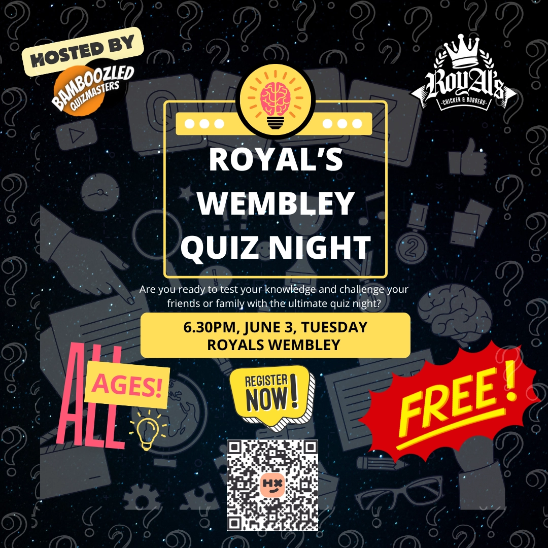 1x1 - Wembley Quiz Night Poster (June 3, 2025)