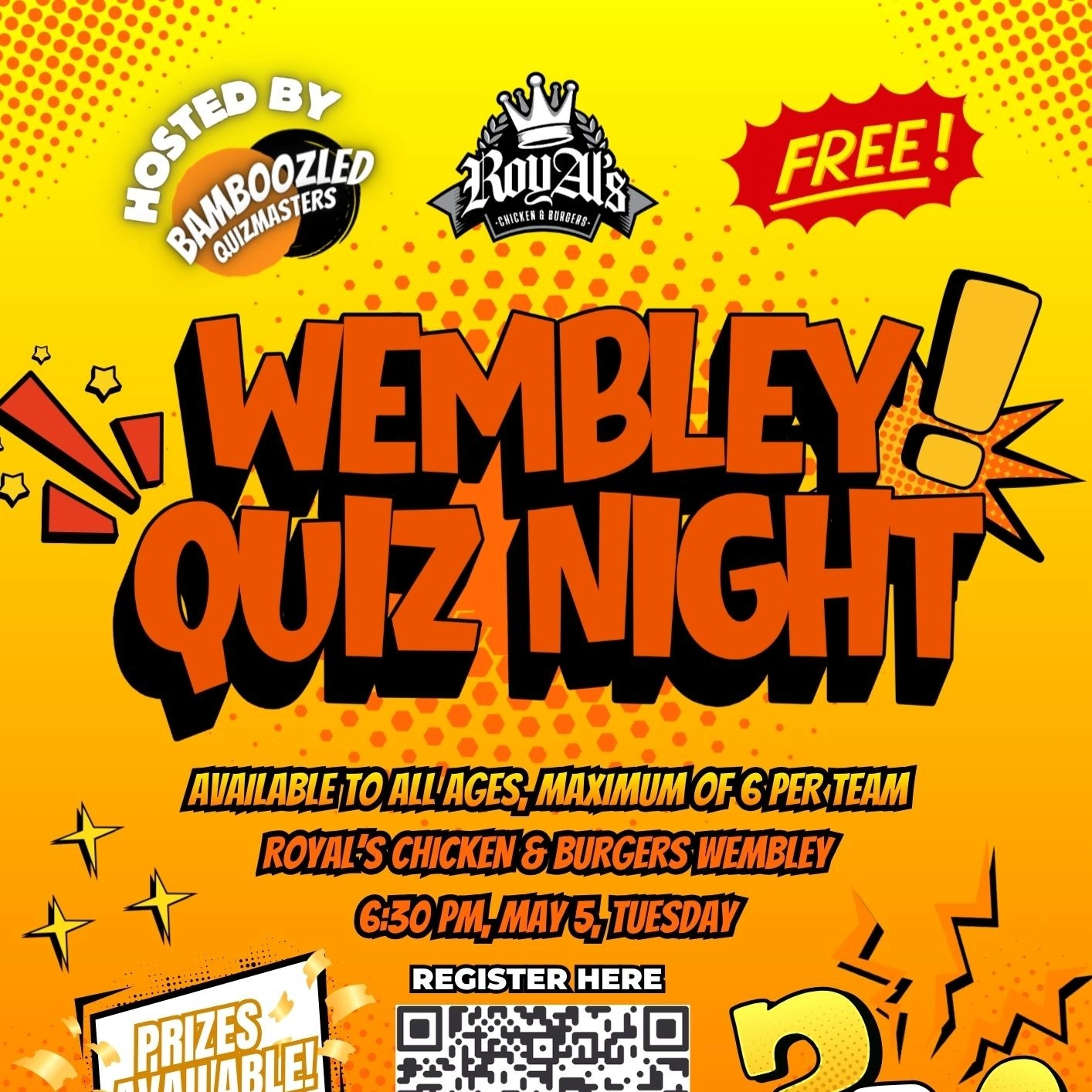 April Quiz Night Poster 1x1